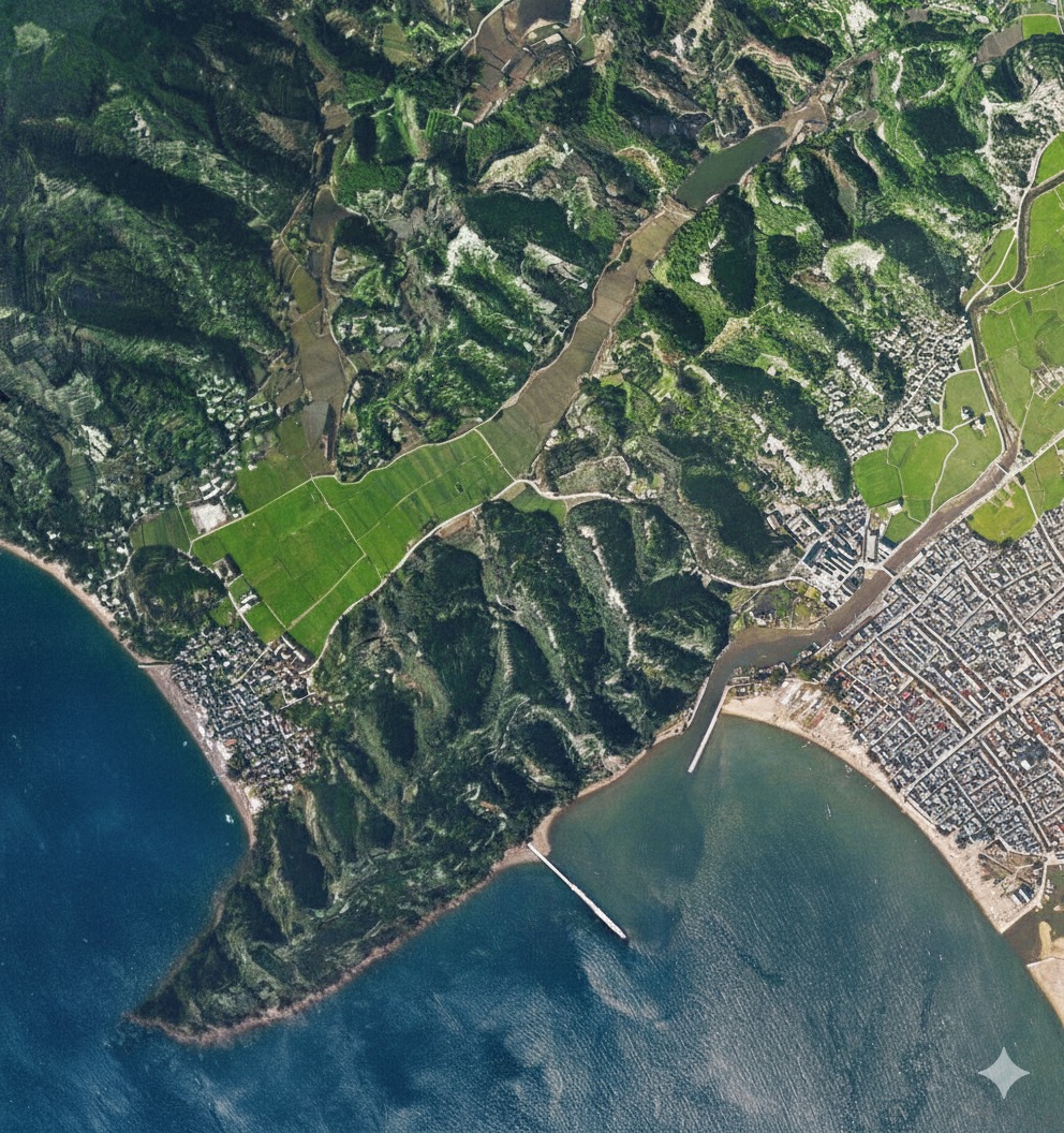 昭和22年の航空地図（モノクロ）