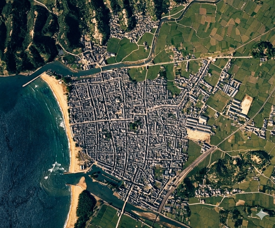 昭和22年の航空地図（モノクロ）