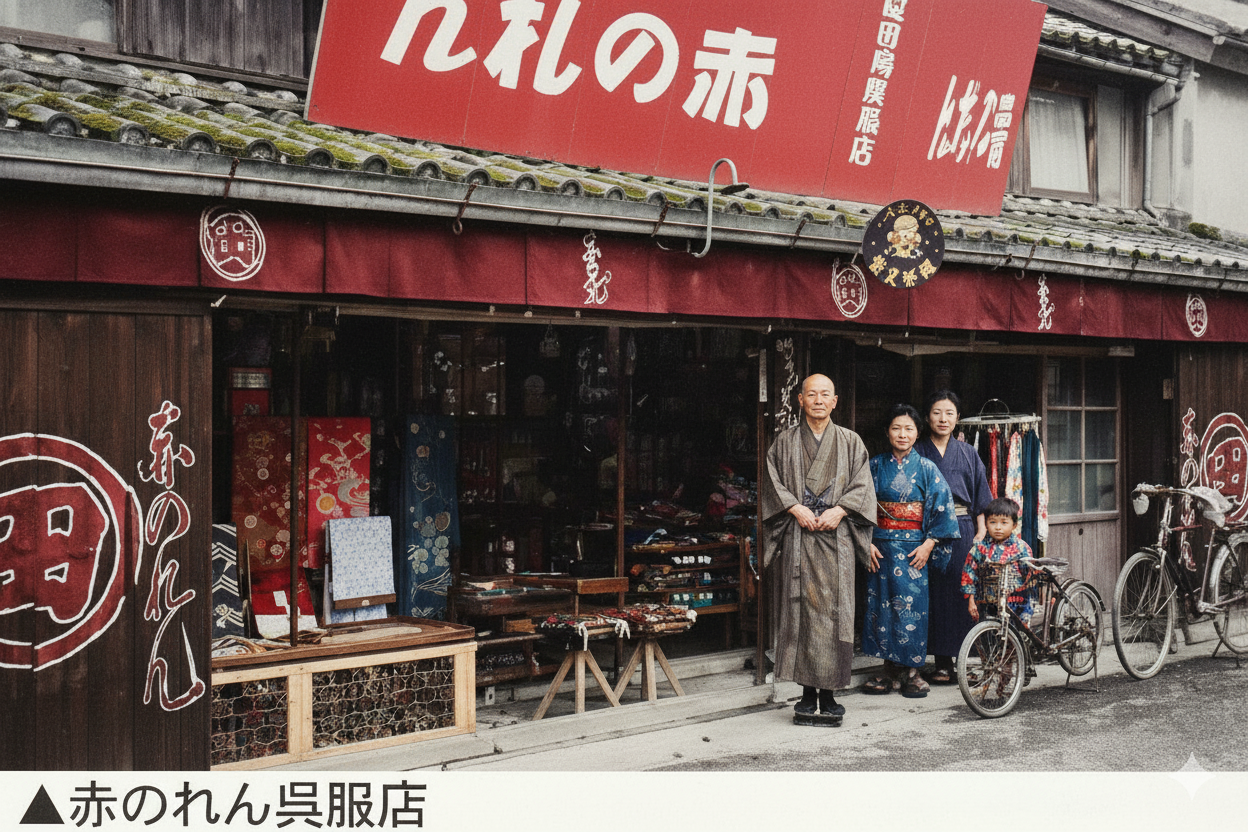 赤のれん呉服店（AIカラー化）