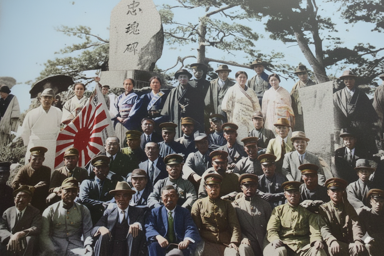 昭和十四年招魂祭当日の忠魂碑