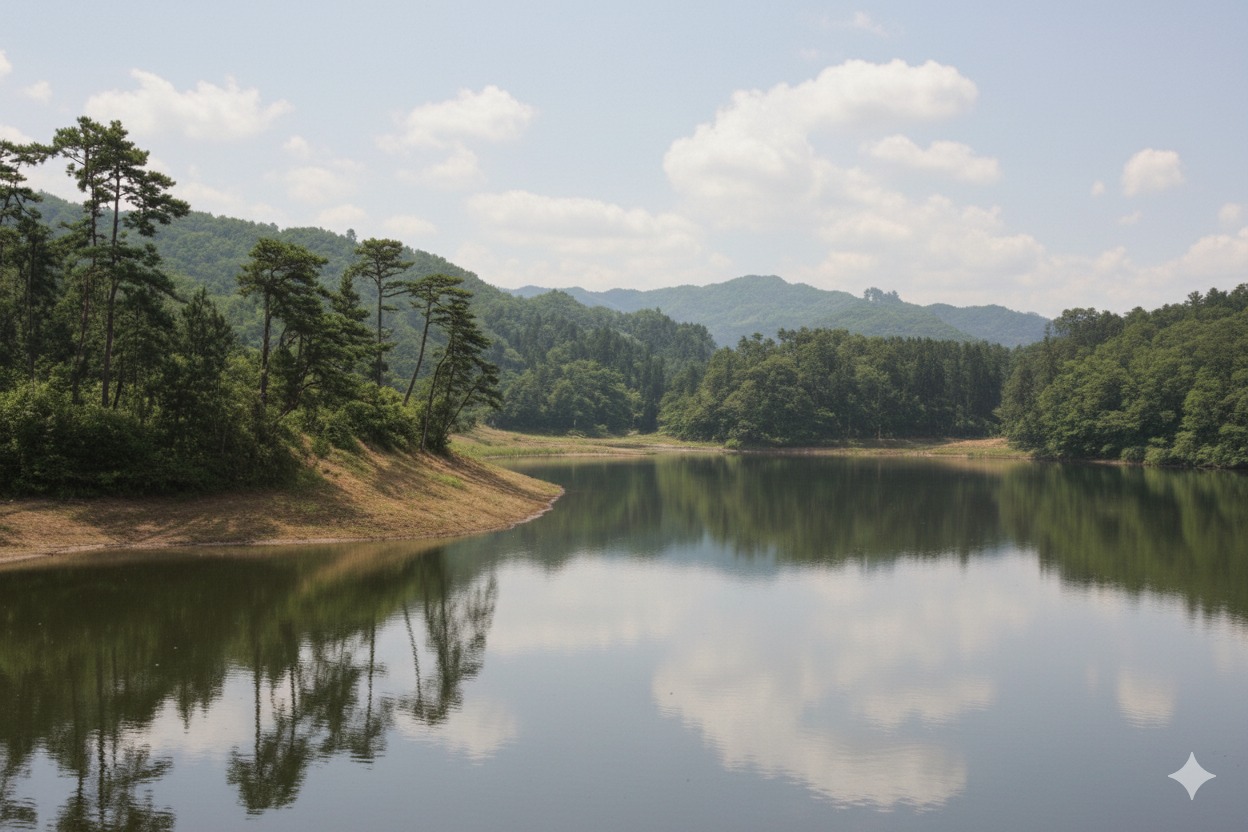 夕日に照らされてシルエットになった複数の打瀬船