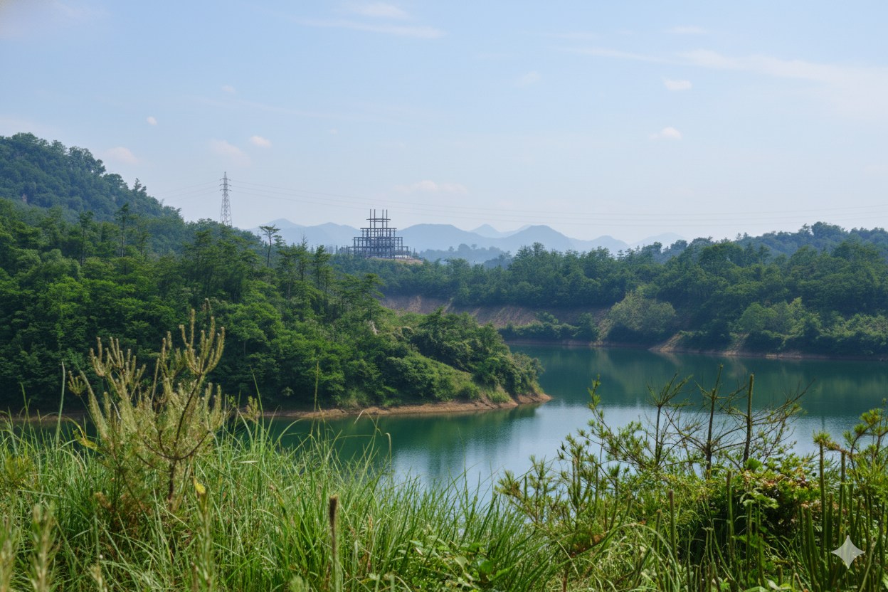 夕日に照らされてシルエットになった複数の打瀬船